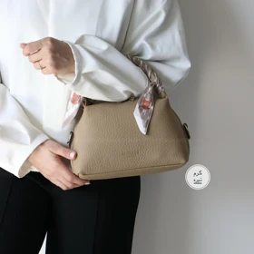 کیف زنانه دوشی - دستی مدل جولی (کرم تیره)