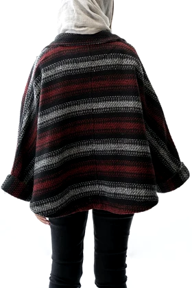 پالتو فری سایز یقه برگردان زنانه