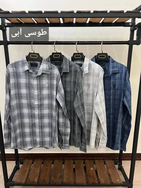 پیراهن آستین بلند چهارخانه کشپنبه 2481