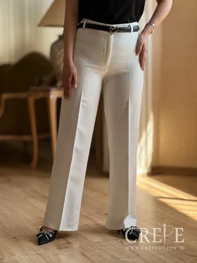 شلوار از بالا راسته کرپ قد 102