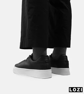 کفش کژوال مردانه چرمی مشکی سفید ZARA