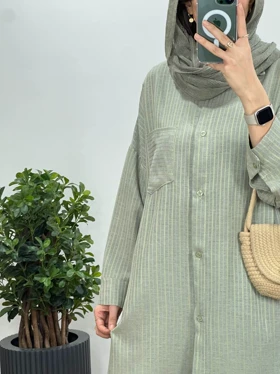 مانتو بلند دکمه دار حلیا(ایراد دار)