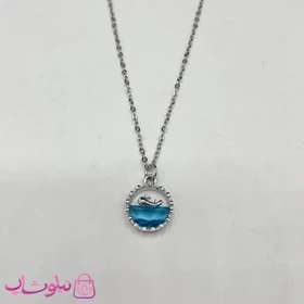گردنبند زنانه طرح دلفین و دریا کد 55
