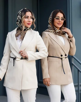 کت تک کلاسیک کمربند دار