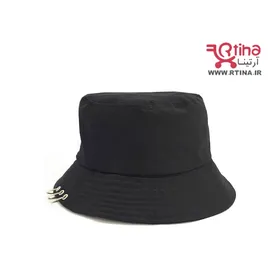 کلاه باکت پیرسینگ دار مدل الین رنگ مشکی
