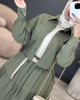 شومیز و دامن پاپیون بهاره لینن