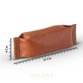 کیف آرایش زنانه چرم یلسان مدل آرتمیس کد 141-MRV (عسلی)