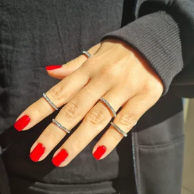 انشتر های نگینی حلقه استیل