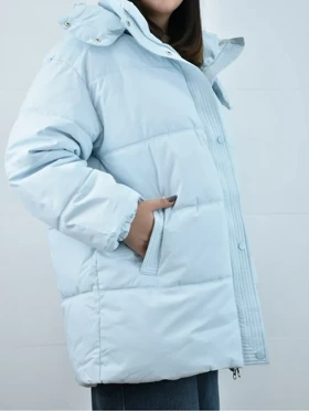 کاپشن آبی مه آلود وارداتی