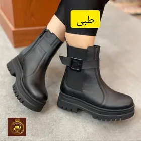 نیم بوت لژدار بغل کش زنانه شیک