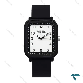 ساعت مچی رسپینا مشکی صفحه سفید Respina-7037-L