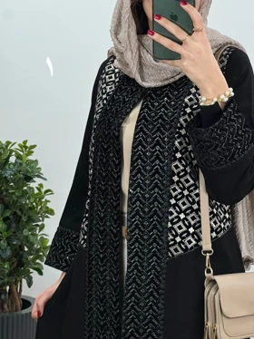 مانتو مجلسی سوزندوزی بلند بیدار