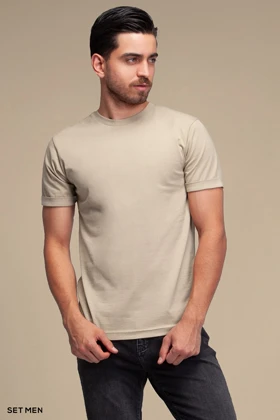 تیشرت مردانه یقه گرد آستین کوتاه