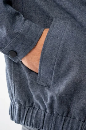 کت کتان زیپ‌دار مردانه