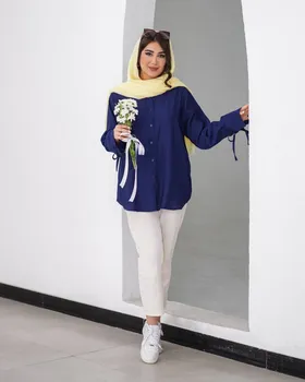شومیز  مدل پشت چاک‌دار کد 1827