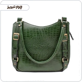 کیف دستی چرم زنانه مدل لادن رنگ یشمی