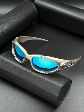 عینک مستر کوالیتی(A) اوکلی ورزشی کد 25816 Oakley (نقره‌ای‌آبی)