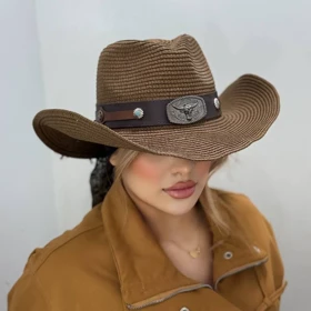 کلاه کابوی گاو نگین آبی