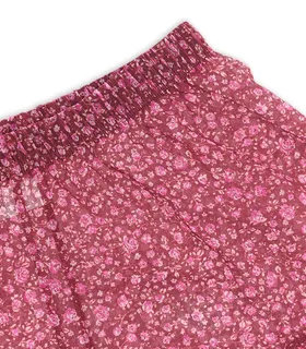 ست شلوارک و تاپ حریر Neev نیو کد Rosen 4904 گل‌دار