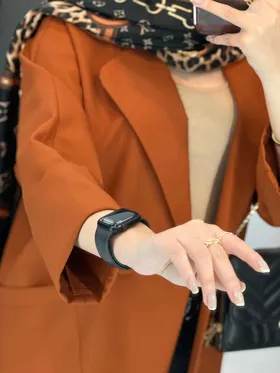 مانتو پانچ دو دکمه جیب پاکتی