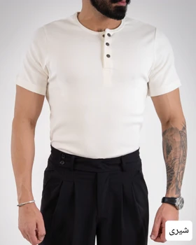 هنلی شرت کش بافت-کد4848