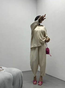 ست شومیز و شلوار پفکی