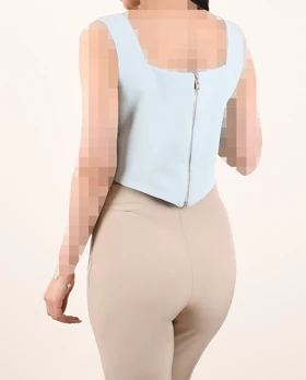 تاپ یقه مربعی