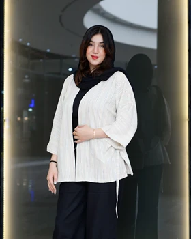 مانتو زنانه لینن کوک دوزی شده 8727 پارچه وارداتی