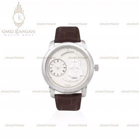 ساعت مچی وشرون کنستانتن صفحه طرحدار چرمی قهوه ای Vacheron Constantin