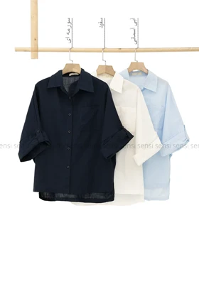 شومیز اسلپ آستین 3 ربع کد1005353