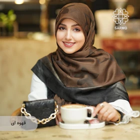 روسری نخ ابریشم رافاگل (قهوه ای)