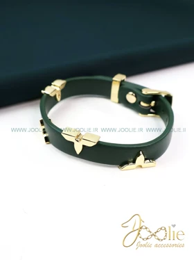 دستبند زنانه چرمی لویی ویتون کد B2147 (سبز)
