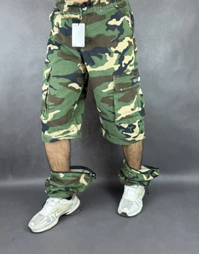 شلوار چریکی کارگو شلوارک شو سبز 28