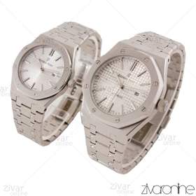 ست ساعت اودمار پیگه (AP) سیلور صفحه سفید 103799