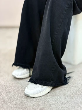 شلوار جین فولبگ مشکی 3584