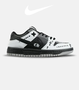 کفش کتانی مردانه و زنانه مشکی سفید NIKE jordan 1 مدل 7421