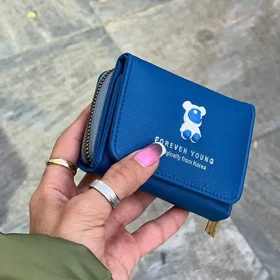 کیف پول و جا کارتی چرمی فضایی ابری مدل MSN32-38