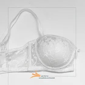 سوتین اسفنجی دکلته سفید کاپ بی برند نوشه پوش