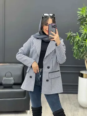 پالتو کتی یقه چرم