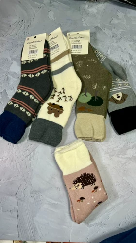 جوراب پشمی تو کرکی طرح حیوانات