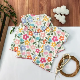 بلوز شلوار ریلی دخترانه رنج1.5 و 8تا9سال