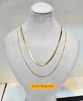 زنجیر گردنبند زنانه دو لاین استیل