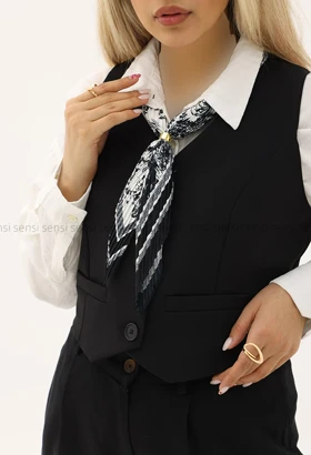 دستمال گردن طرح دار پلیسه کد1005458