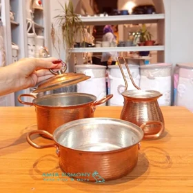 سرویس قابلمه مسی 4 پارچه copper dish