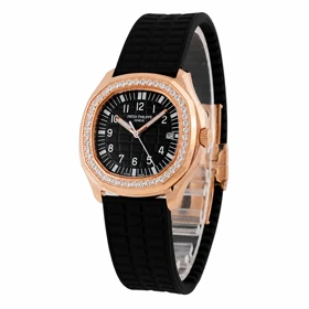 ساعت زنانه پتک فیلیپ آکوانا مدل Patek 5767-L رزگلد مشکی دورنگین لوکس
