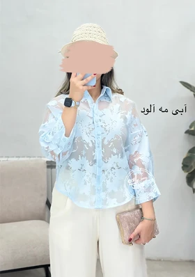 شومیز شیشه ای گل‌دار