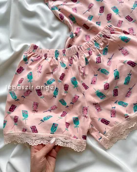 تاپ و شلوارک نخی