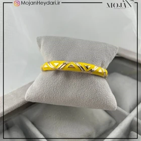 دستبند زنانه بنگل با طرح میناکاری شیک و ظریف کد bg10006