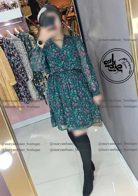 پیراهن حریر طرحدار