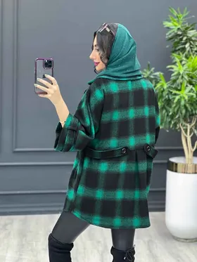 پالتو چهارخونه پشت دو پاگن